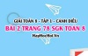 Giải bài 2 trang 78 Toán 8 Tập 1 SGK Cánh Diều
